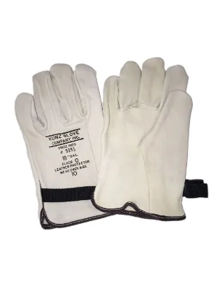Kunz Leather Protectors for Rubber Gloves, 10" Goatskin