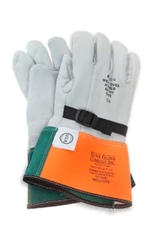 Kunz Leather Protectors for Rubber Gloves, 14" Goatskin