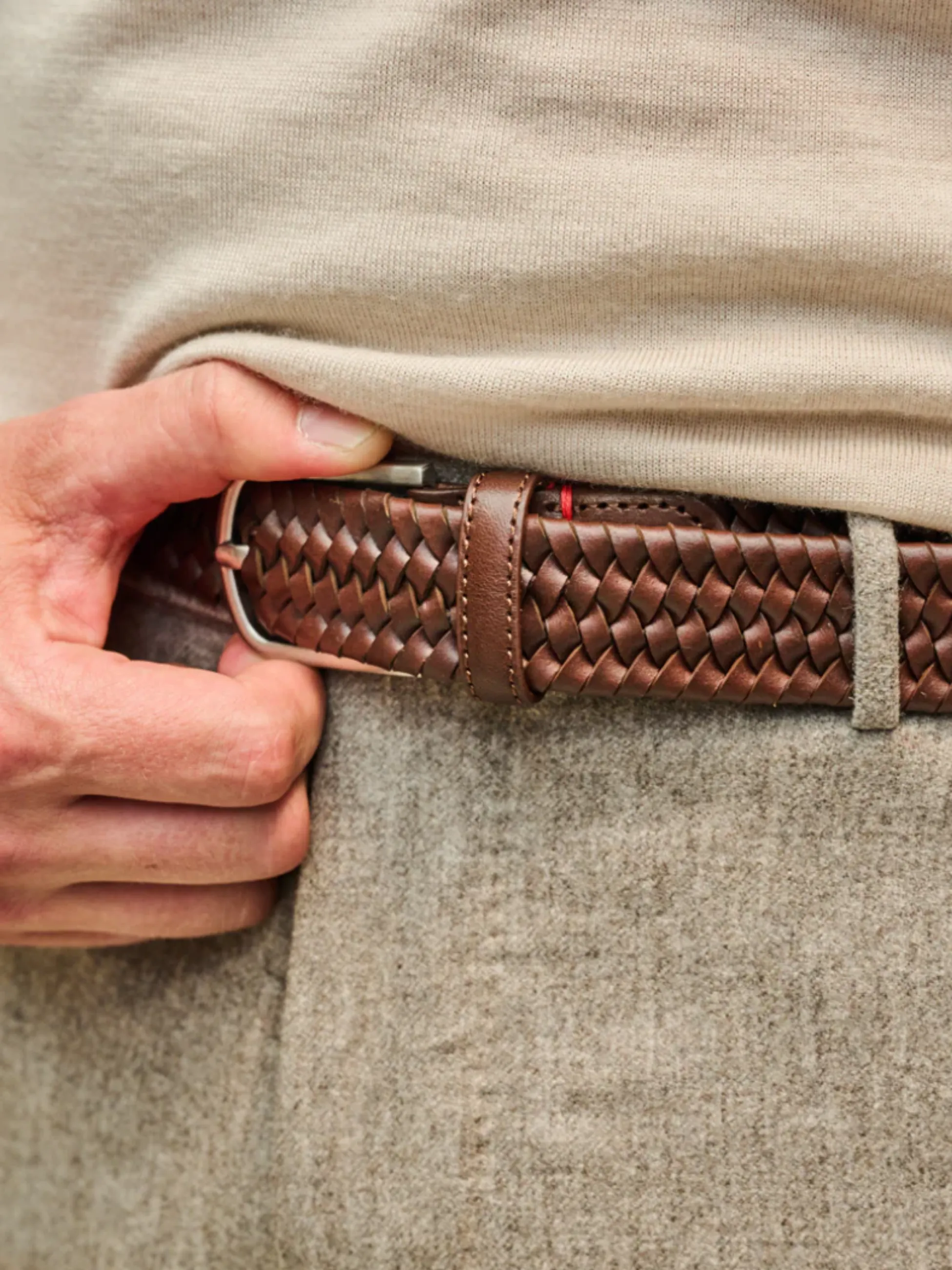 La Boucle Roma Leather Belt - Brown