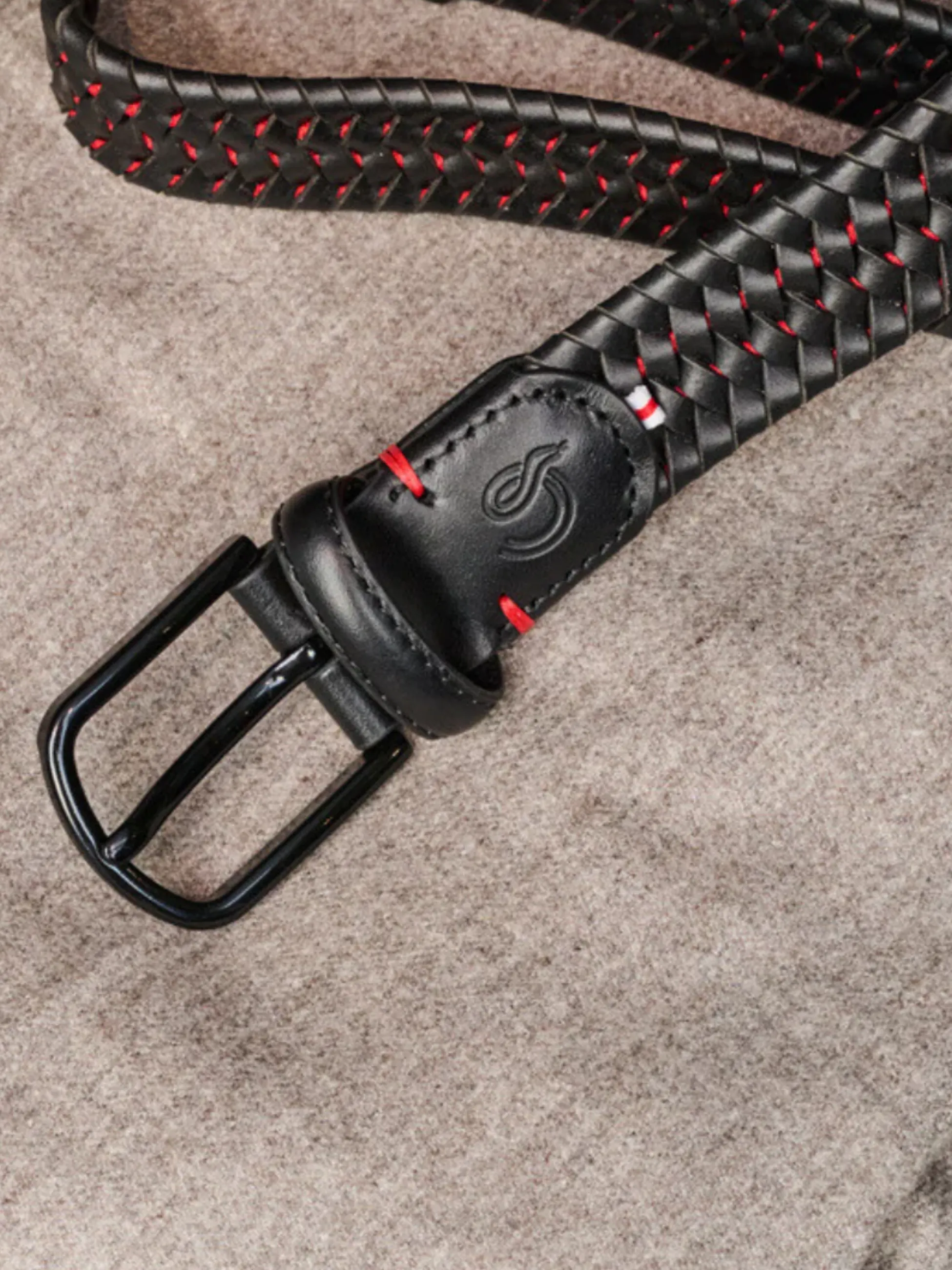La Boucle Washington Leather Belt - Black