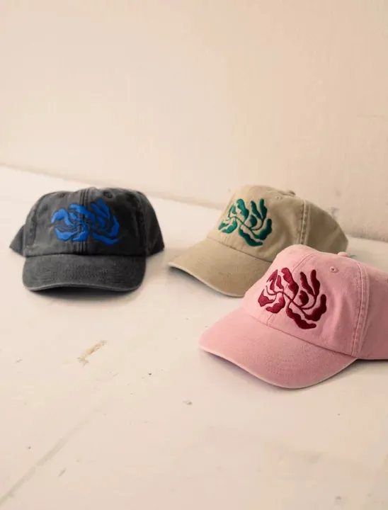 Leaves Cap - Washed Vintage Pink