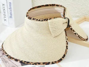 Leopard Edge Roll-Up Sun Visor