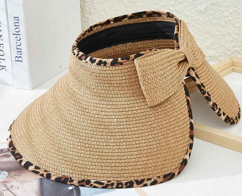 Leopard Edge Roll-Up Sun Visor