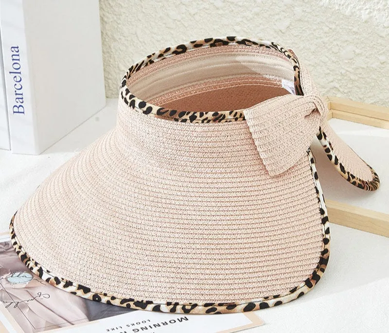 Leopard Edge Roll-Up Sun Visor