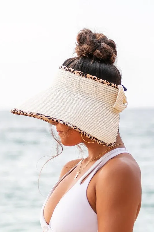 Leopard Foldable Bow Visors - 4 colors