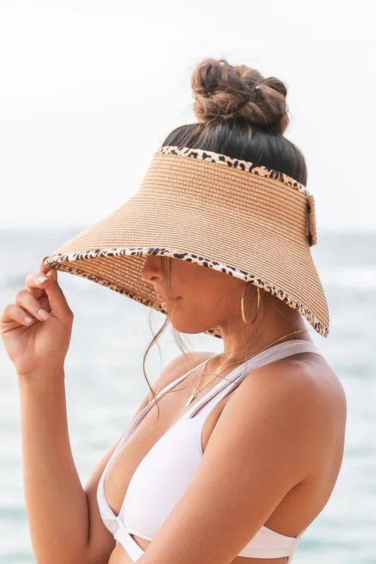 Leopard Foldable Bow Visors - 4 colors