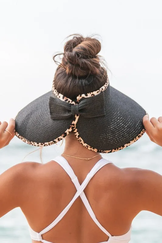 Leopard Foldable Bow Visors - 4 colors