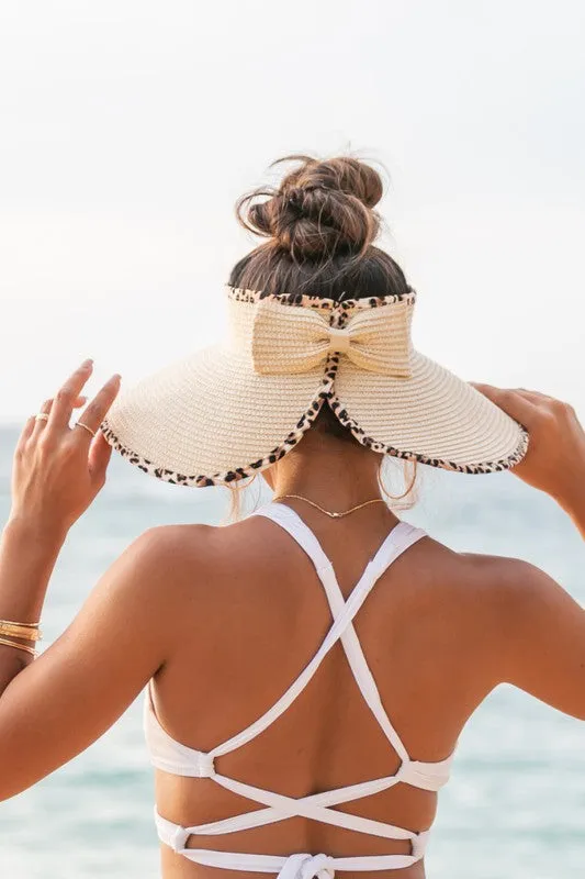 Leopard Foldable Bow Visors - 4 colors