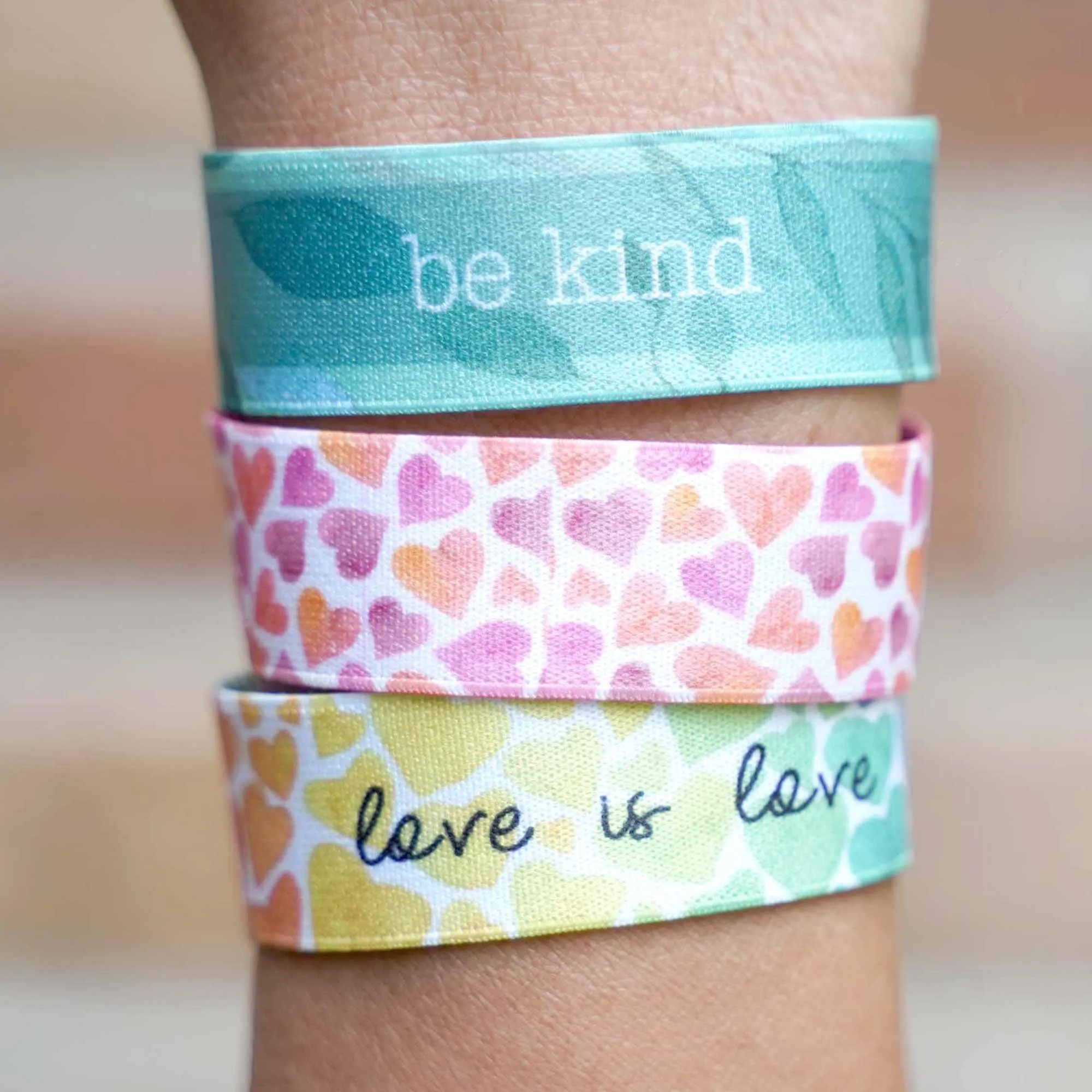 LGBT Gay/Trans Straight Ally Motivational Fabric Wristband