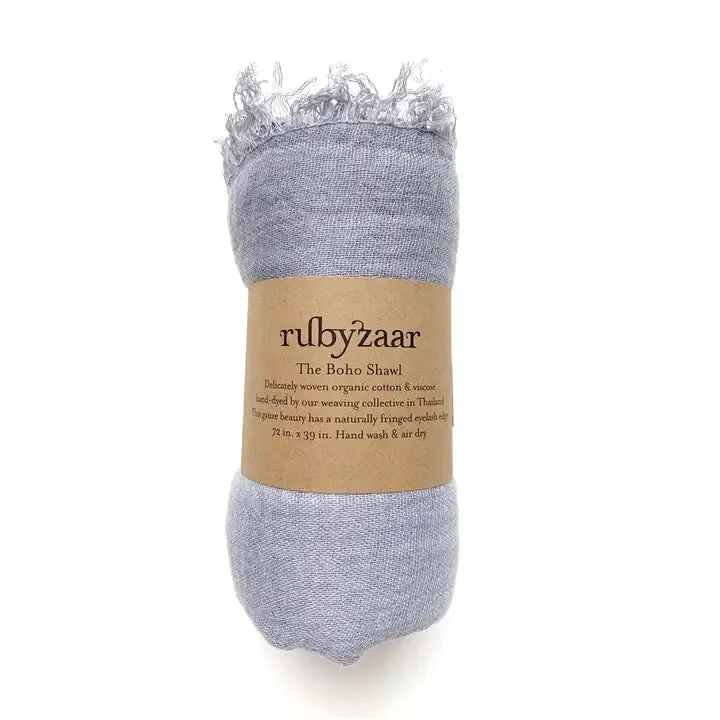 Lightweight hand-dyed scarf