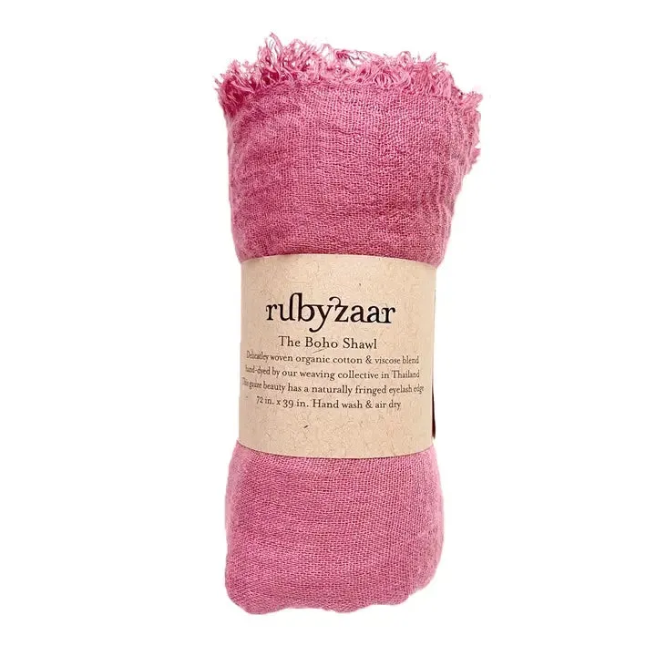 Lightweight hand-dyed scarf