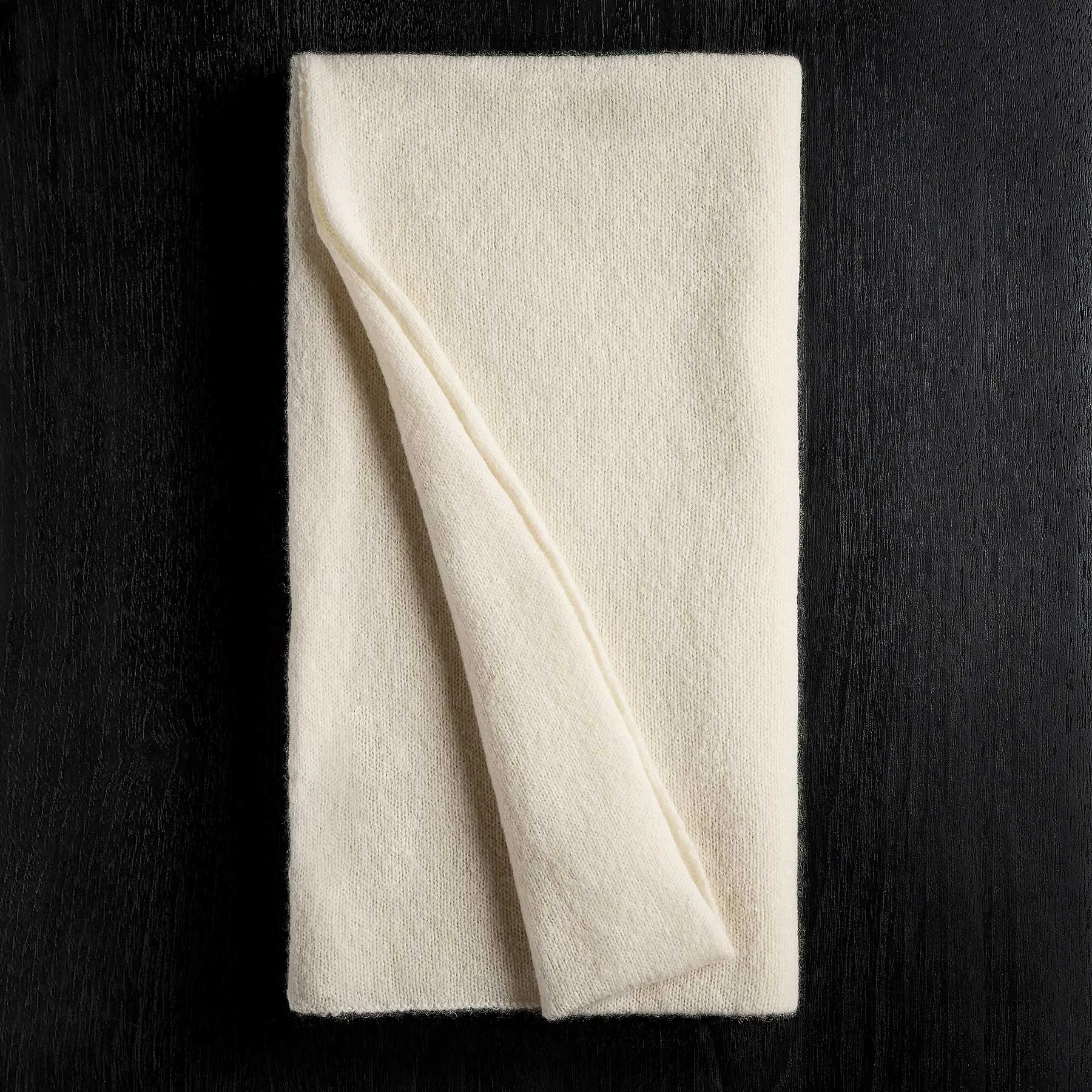 Lightweight Textured Cashmere Scarf - Ivory