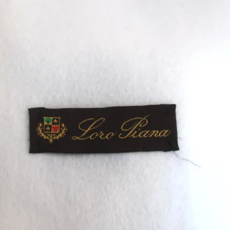 Loro Piana Cashmere Opera Stole Cream Fringed Shawl