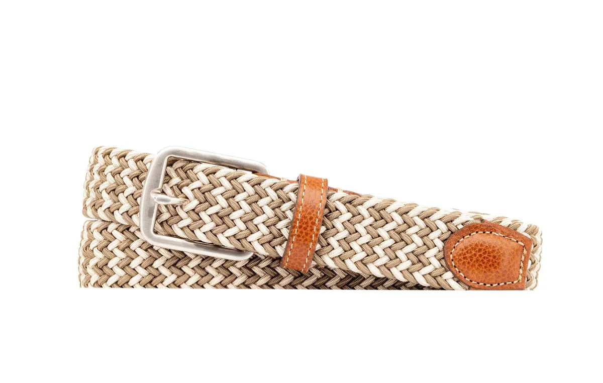 Martin Dingman - Newport Braided Belt - Tan/Sand