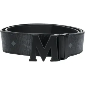 MCM Claus M Reversible Belt 1.75" in Visetos , Matte Black