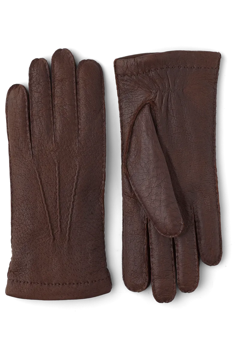 Men's Peccary Handsewn Cashmere Lined Gloves