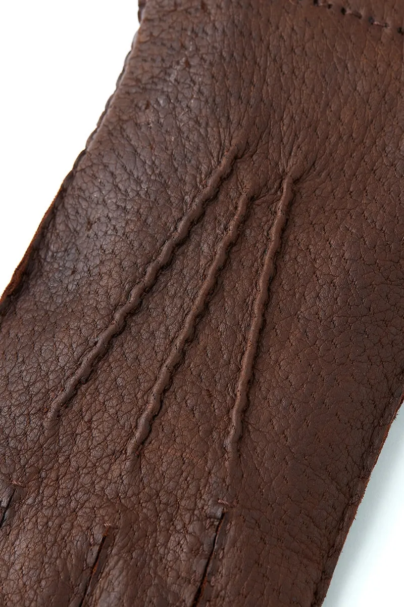 Men's Peccary Handsewn Cashmere Lined Gloves