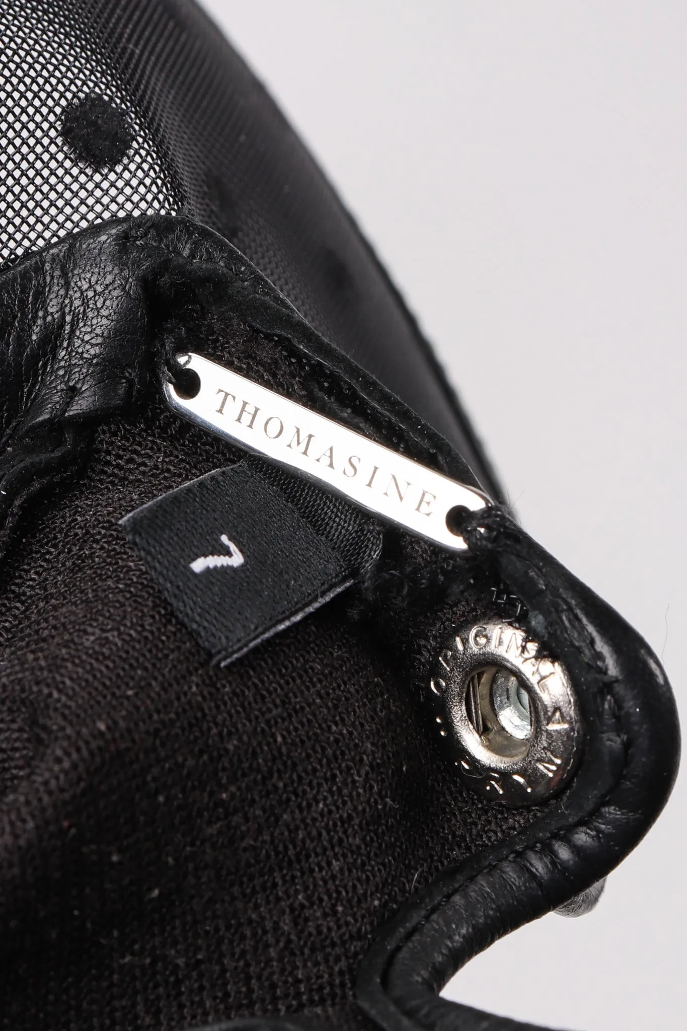 Mesh Dot Leather Gloves