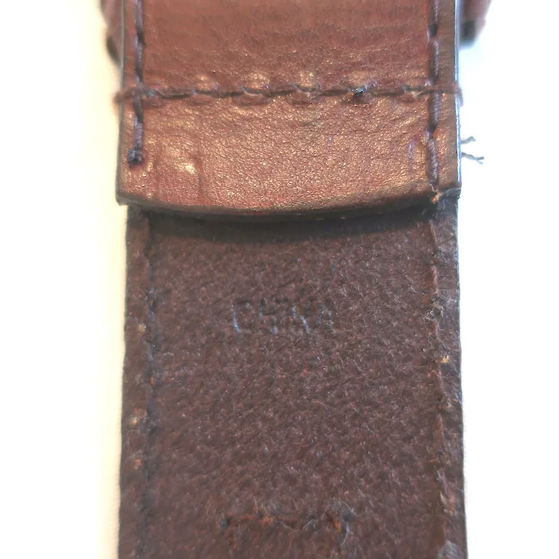 Michael Kors Belt Brown Studded & Braided Leather Size Small