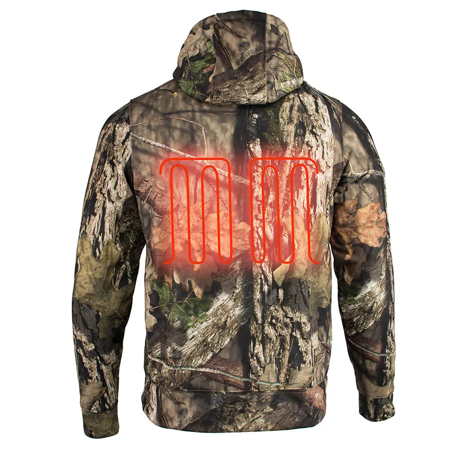 Motorcycle Biker Heated Camo Hoodie front and back heating Jungle Mossy
