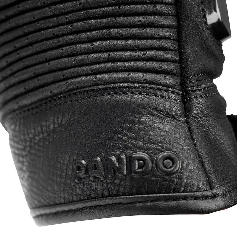 Motorcycle Gloves - Black Leather, ONYX BLACK 01
