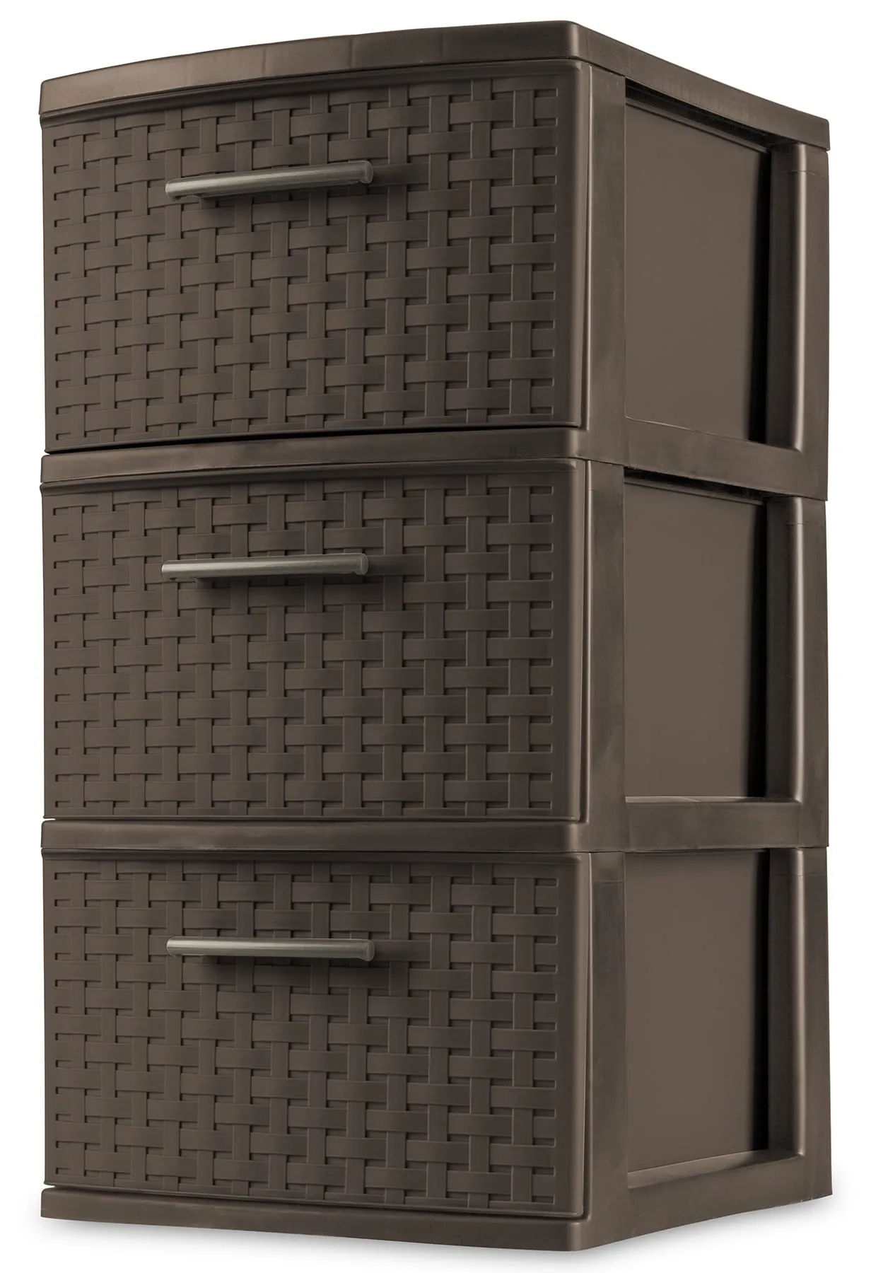 New 3-Drawer Weave Tower, Espresso, Free Delivery