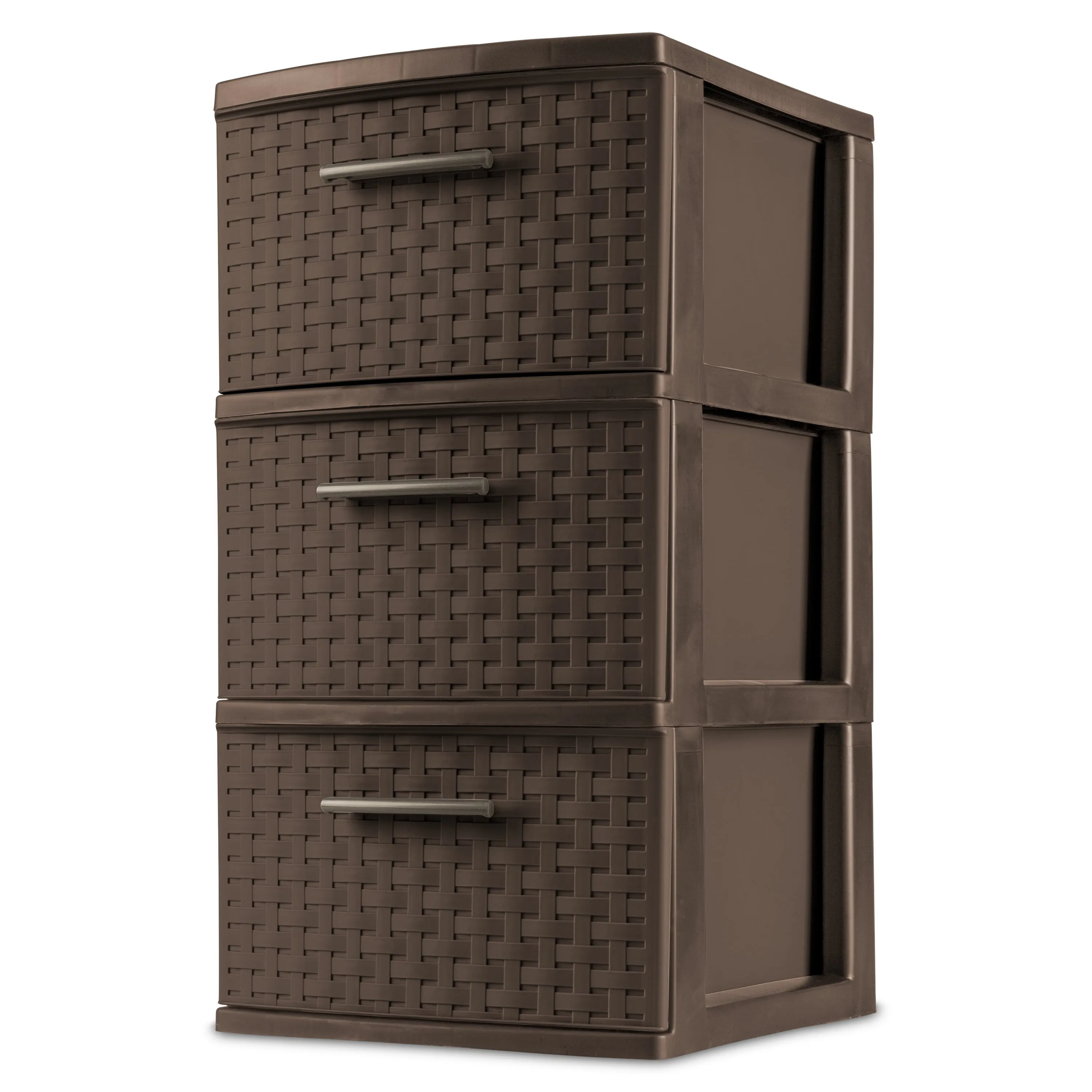 New 3-Drawer Weave Tower, Espresso, Free Delivery
