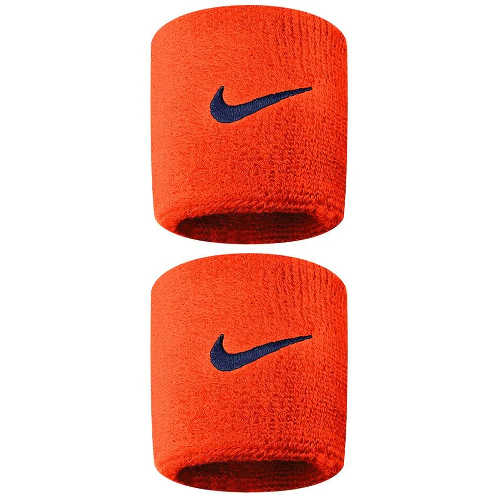 Nike Swoosh DriFit Wristbands 2 Pack - Team Orange/College Navy