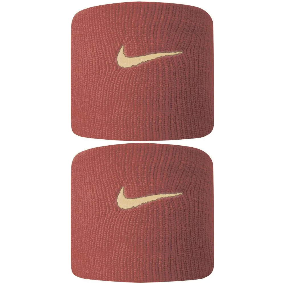 Nike Swoosh Premier DriFit Wristbands 2 Pack - Cedar/Ice Peach