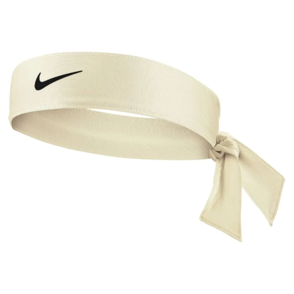 Nike Women's Tennis Premier Tie Headband (Coconut Milk/Black)