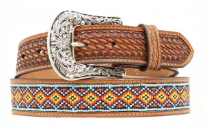 Nocona Men's Yellow Diamond Bead Inlay