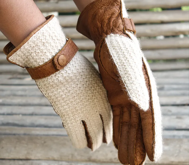 Nuria - Peccary leather gloves
