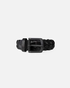 OBSIDIAN BRAIDED BELT - W
