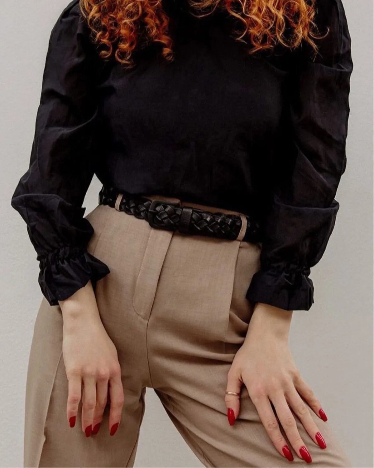 OBSIDIAN BRAIDED BELT - W