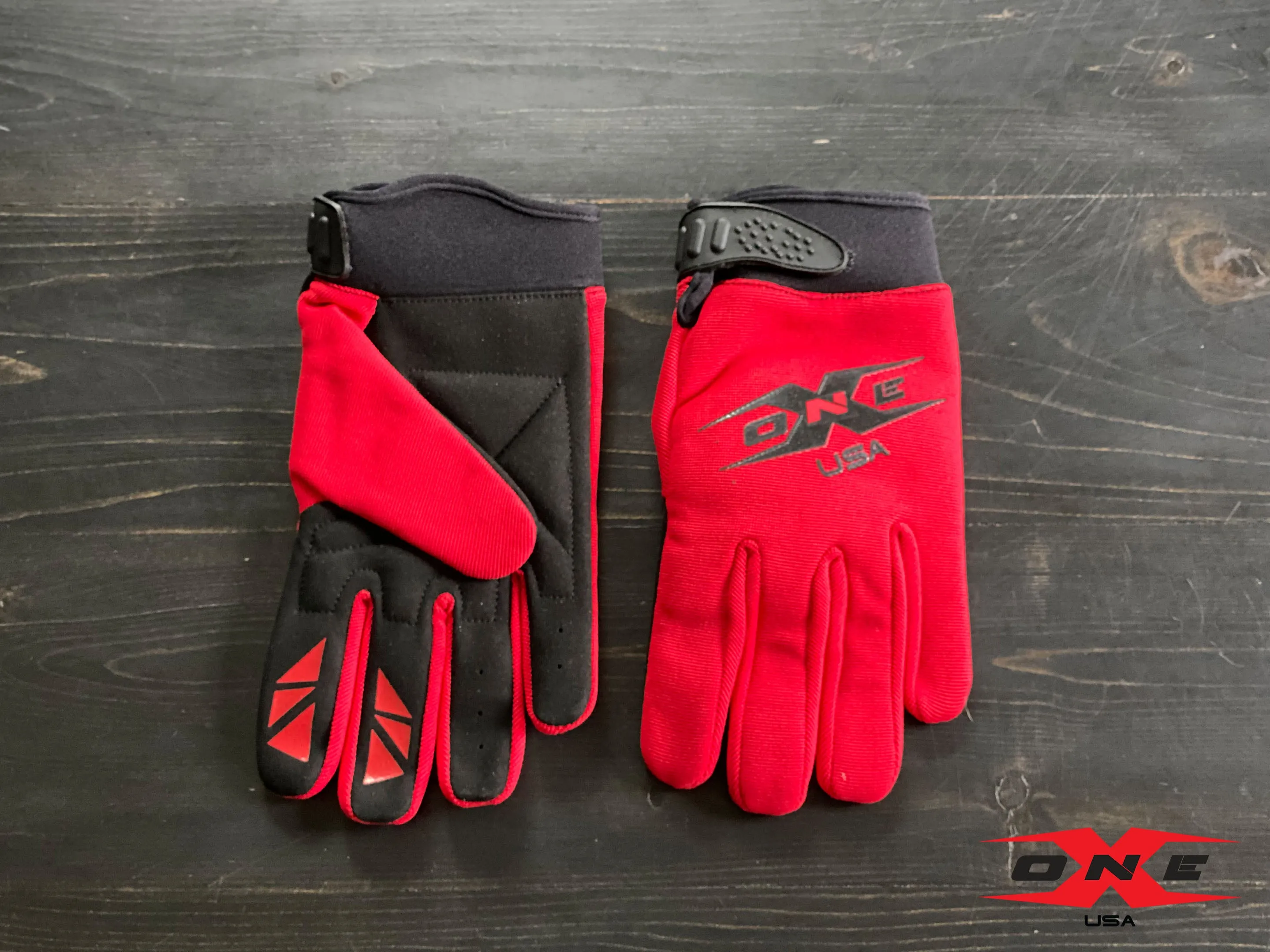 OneX USA Mechanic Paddock Gloves - Red