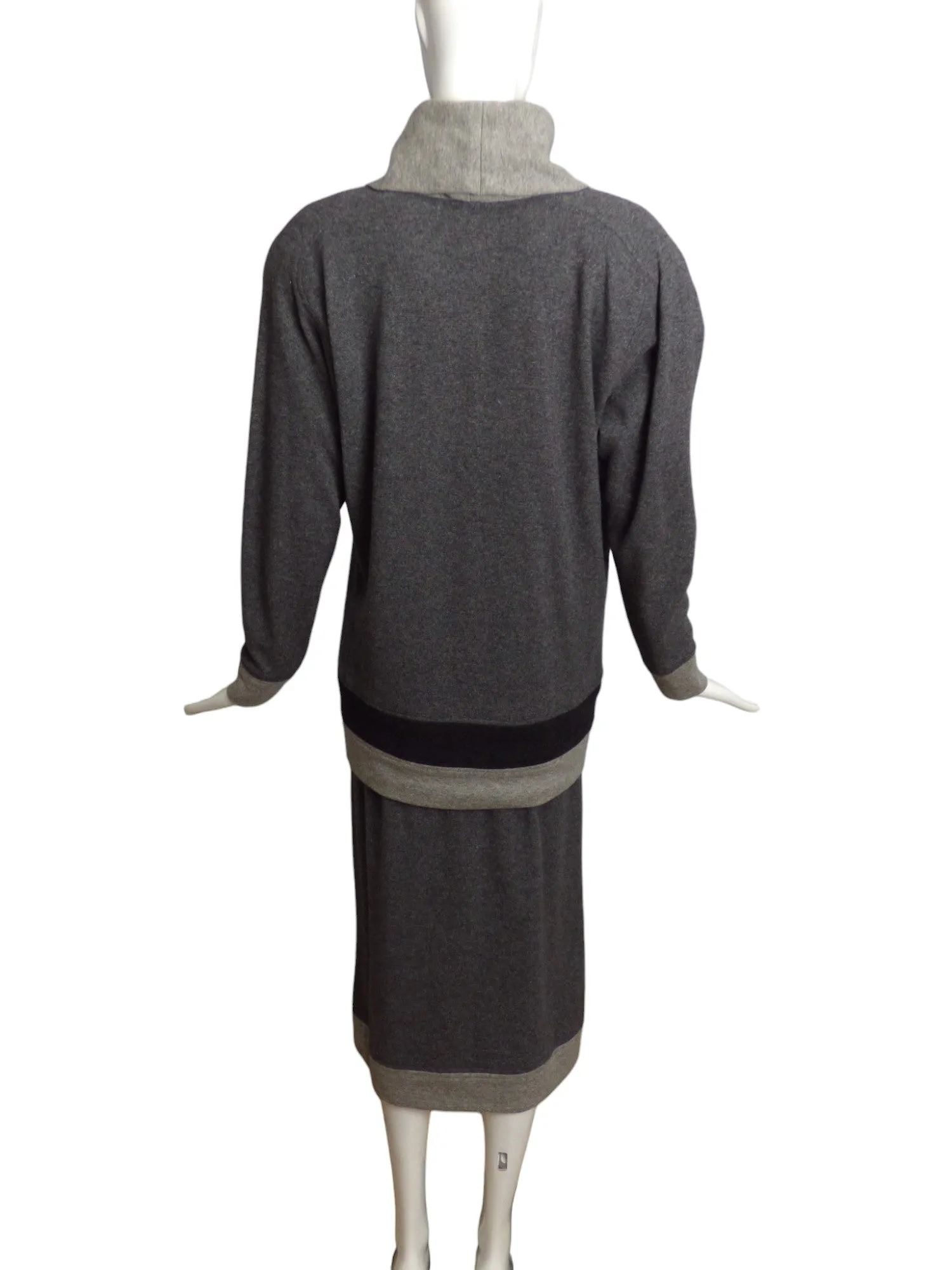 OSCAR DE LA RENTA- 1984 2pc Wool Sweater Dress, Size 6