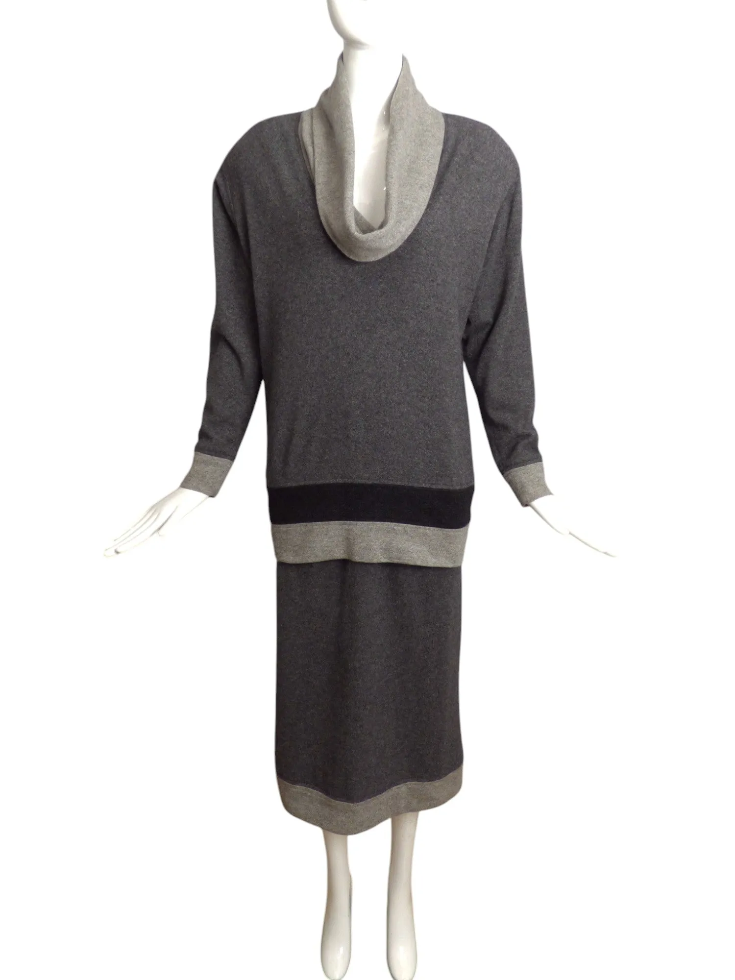 OSCAR DE LA RENTA- 1984 2pc Wool Sweater Dress, Size 6