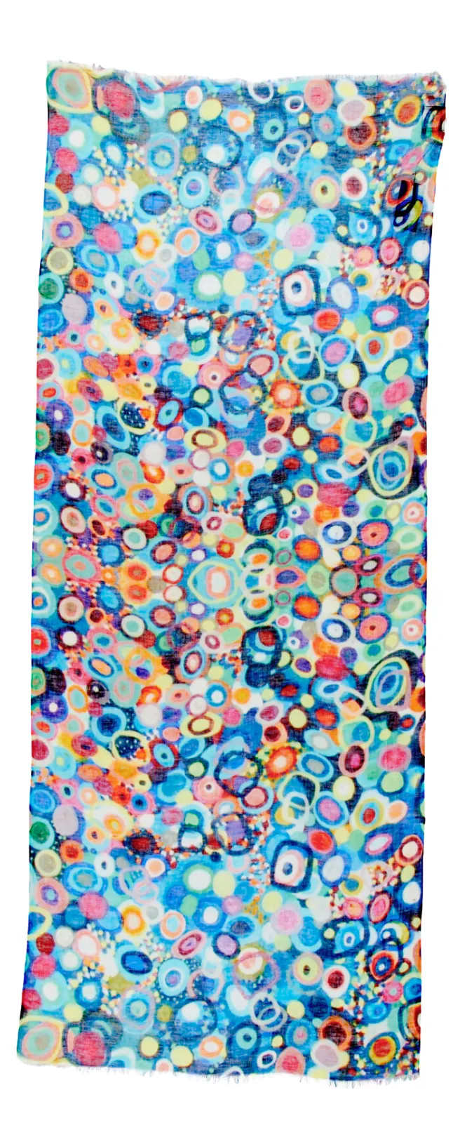 Otracosa Blue Colored Circles Linen Scarf