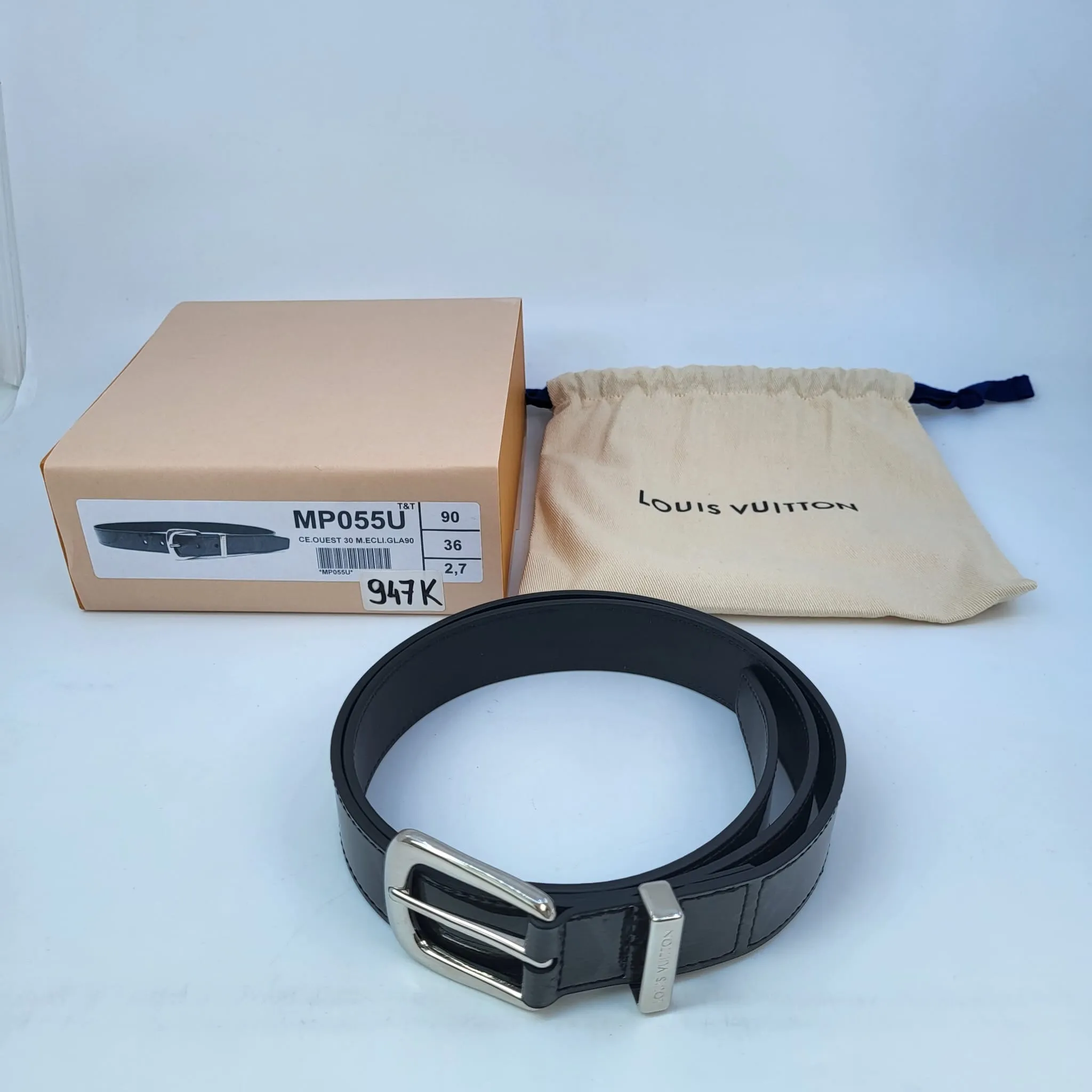 Ouest 30MM Belt Monogram Eclipse Glaze
