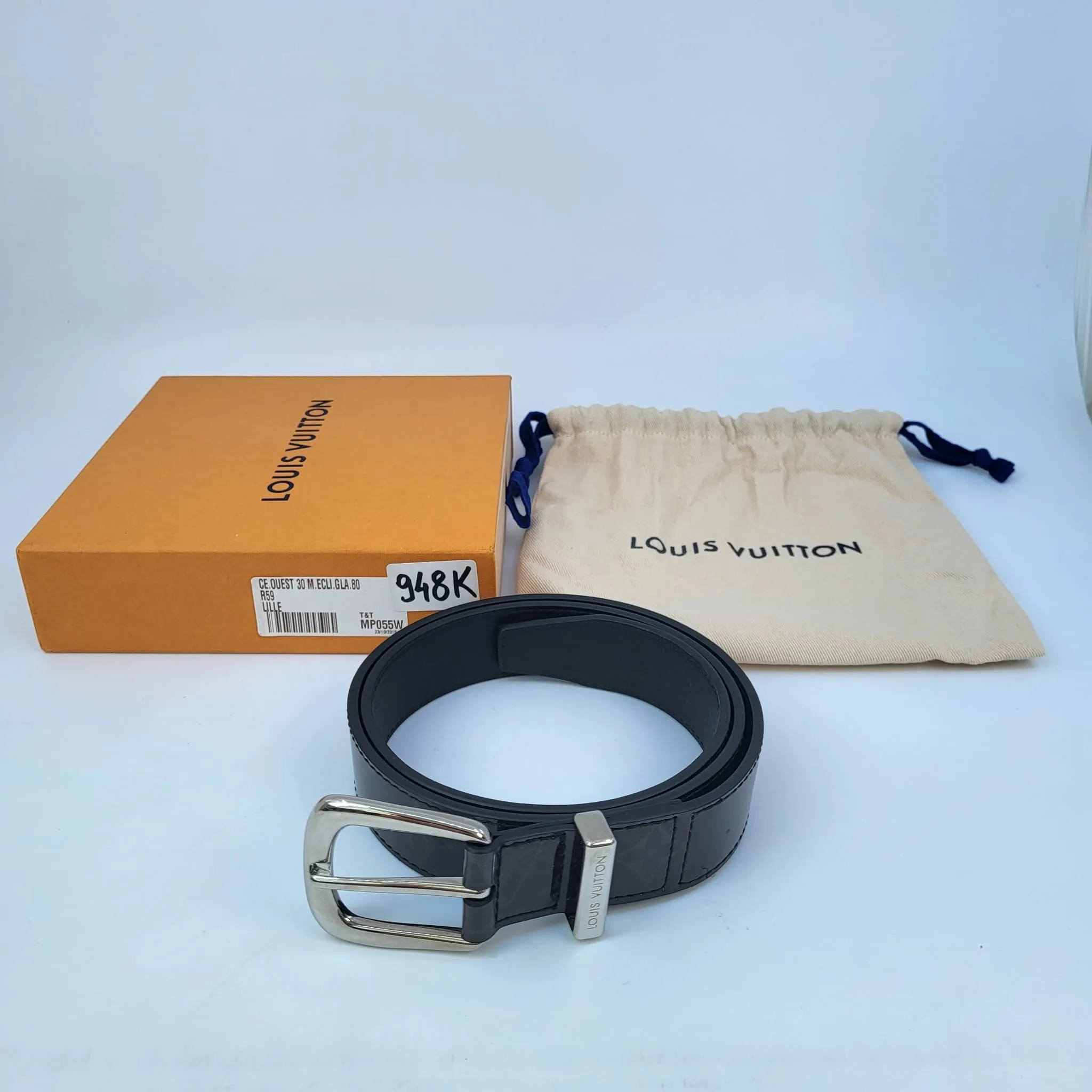 Ouest 30MM Belt Monogram Eclipse Glaze