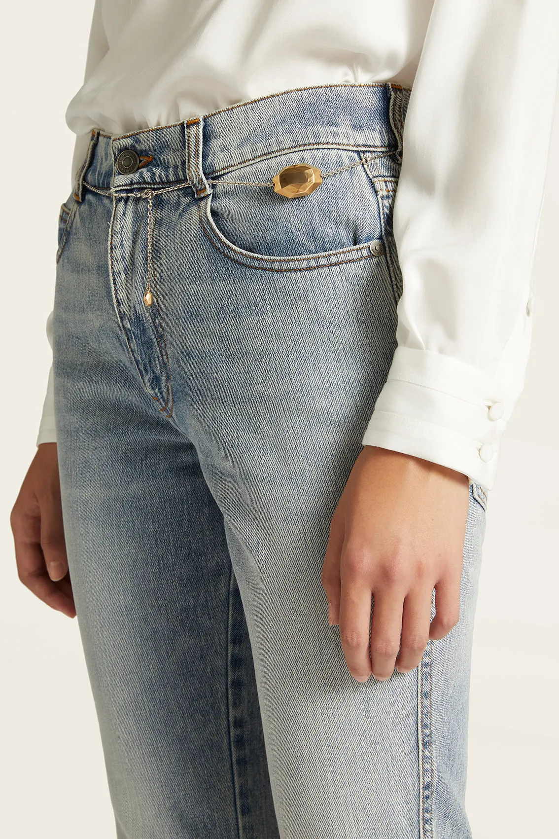 PEBBLE SLIM CHAIN BELT