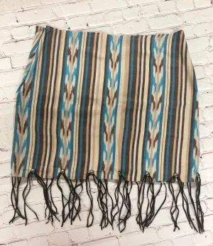 Phoenix-Serape Fringed Skirt