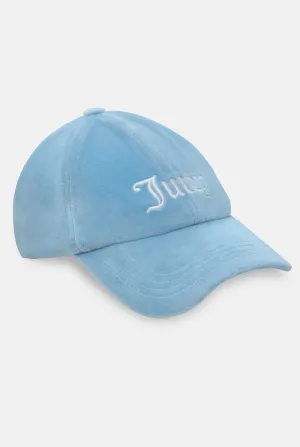 POWDER BLUE VELOUR BASEBALL CAP