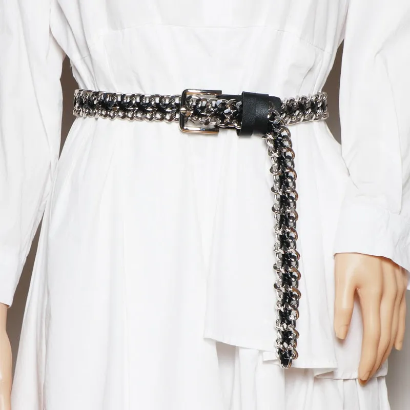 Punk Woven Belt Adjustable with Heart  Fanny Pack