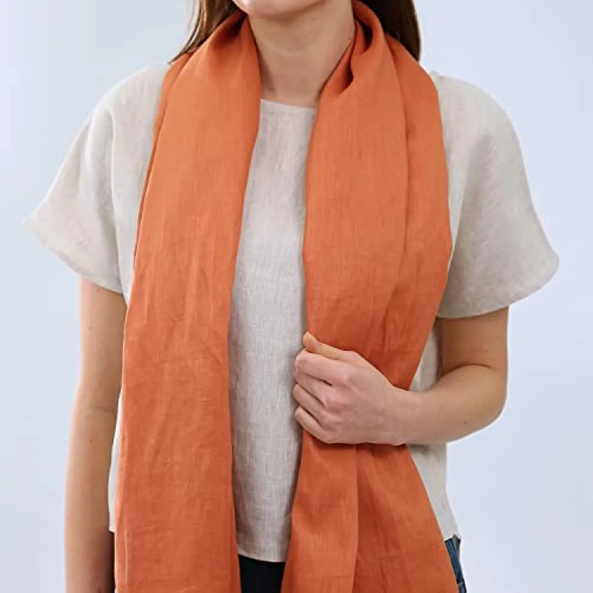 Pure Linen Lightweight Scarf