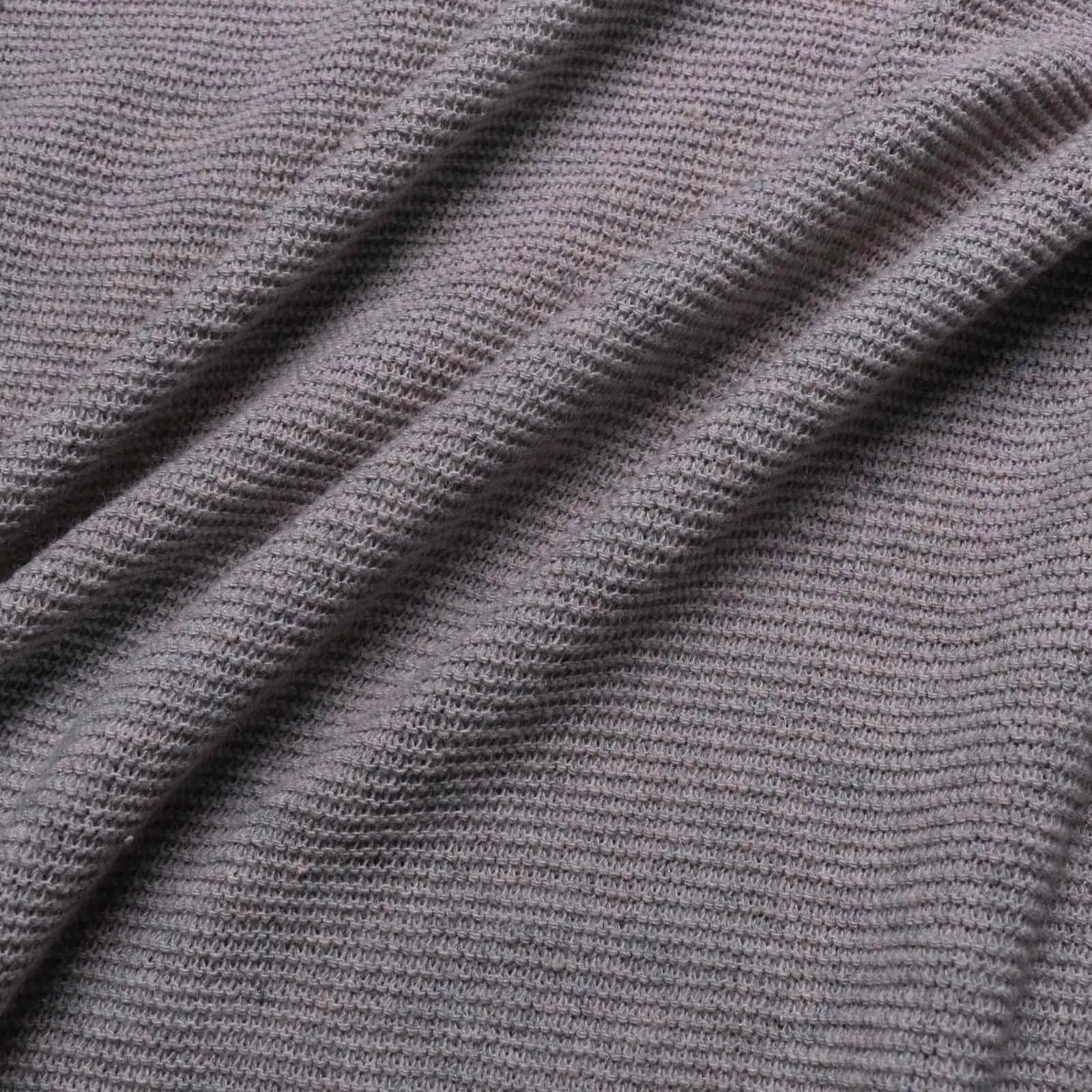 Purl Knit Fabric - Khaki green, dusty pink, red and pale grey