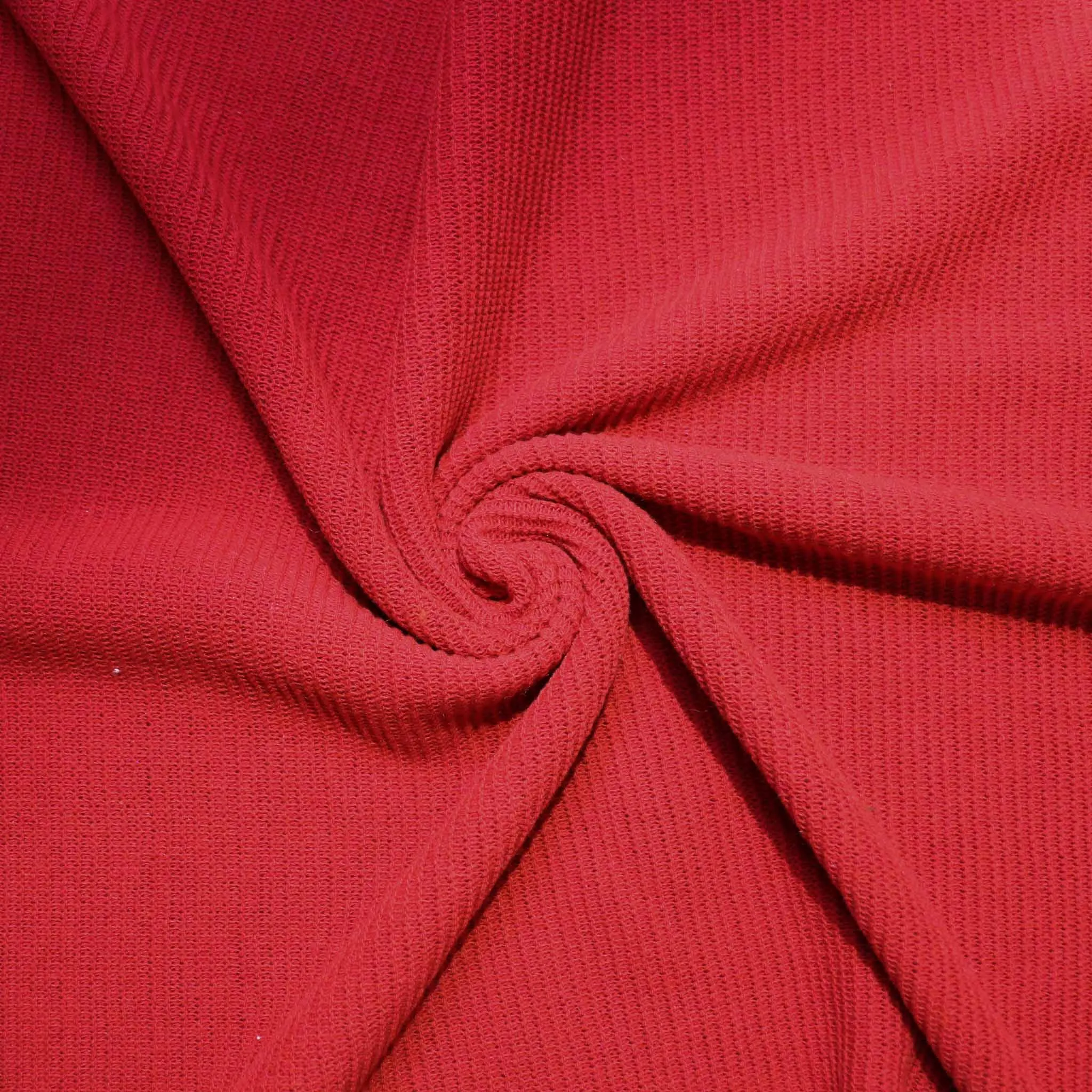 Purl Knit Fabric - Khaki green, dusty pink, red and pale grey
