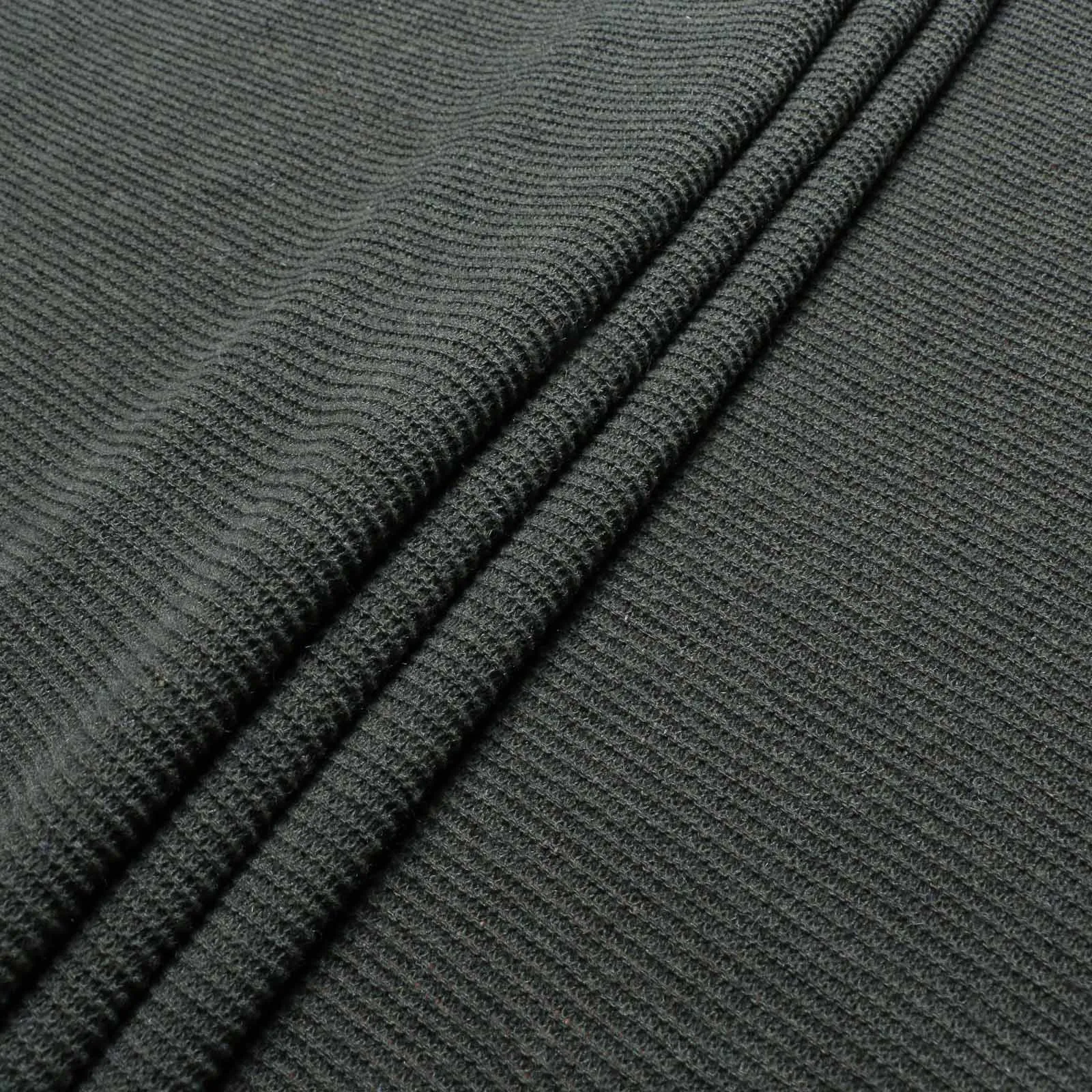 Purl Knit Fabric - Khaki green, dusty pink, red and pale grey