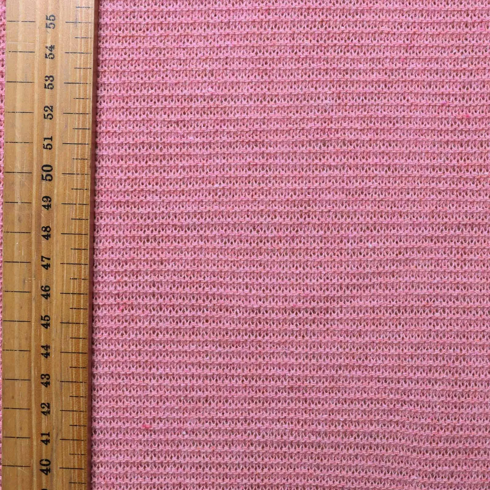 Purl Knit Fabric - Khaki green, dusty pink, red and pale grey