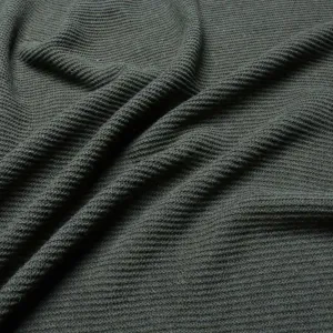 Purl Knit Fabric - Khaki green, dusty pink, red and pale grey
